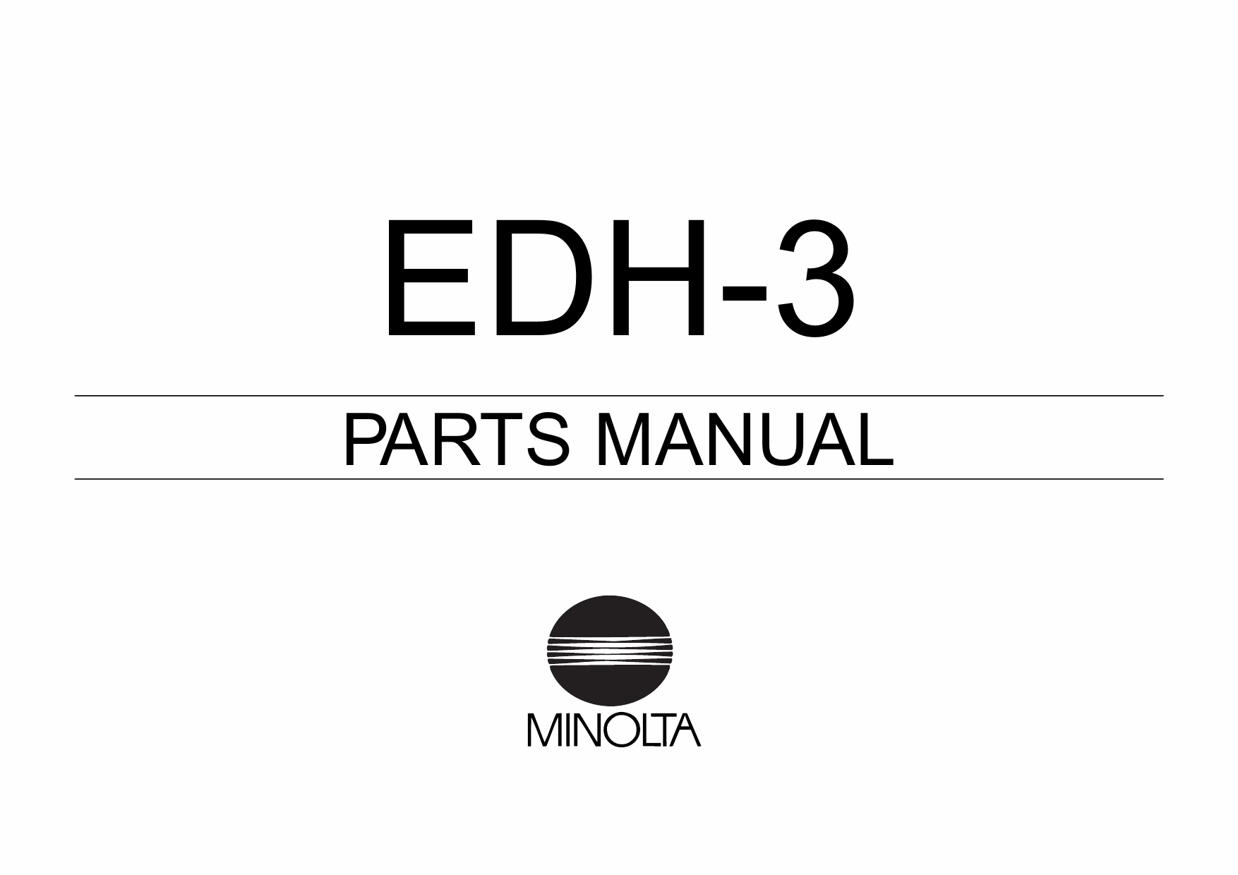 Konica-Minolta Options EDH-3 Parts Manual-1